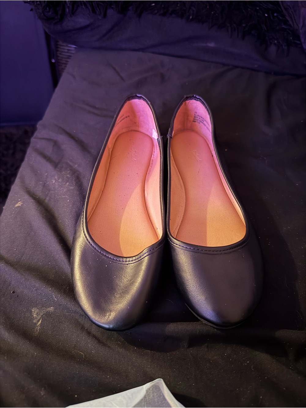 Black Women's Ballet Flats - Comfortable Slip-On